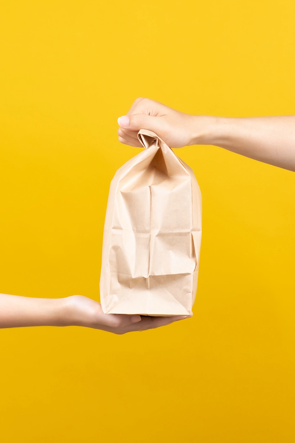 small bag being delivered